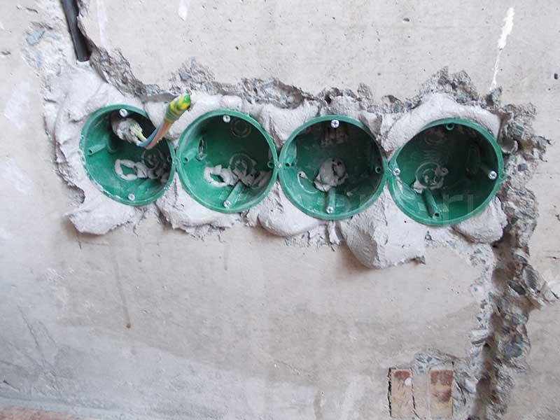 Установка подрозетников в бетонную стену – какие выбрать модель