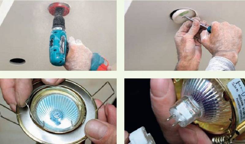 Как самостоятельно заменить галогенную или светодиодную лампу в потолочном светильнике
