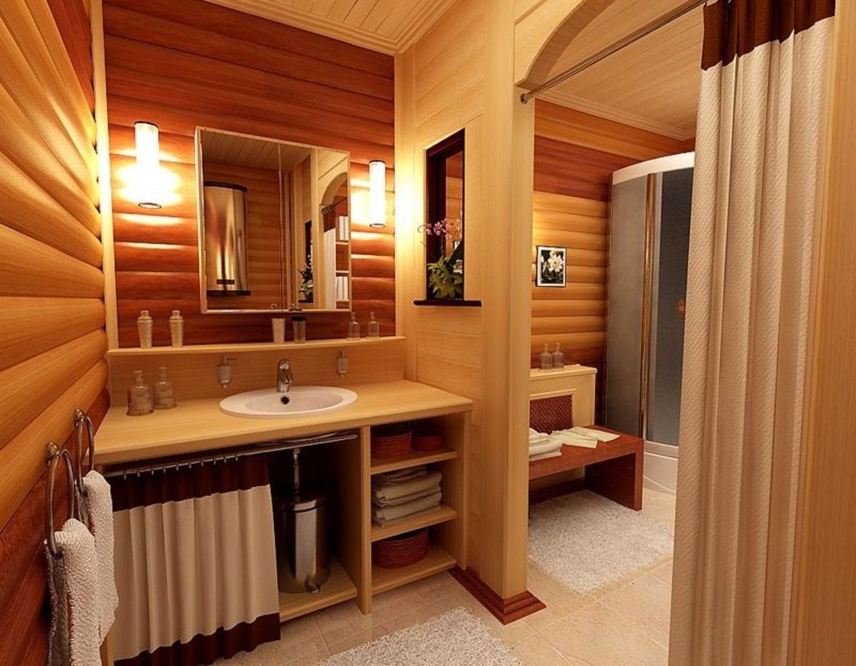 Ванная комната в деревянном доме. советы по выбору отделочных материалов