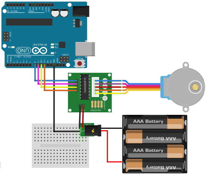 Как управлять шаговым двигателем через Arduino