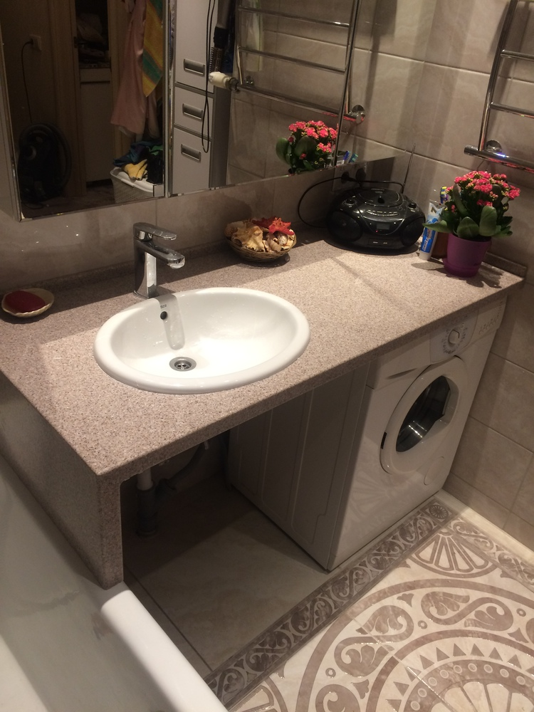 Столешница в ванную комнату под раковину своими руками – инструкция и видео