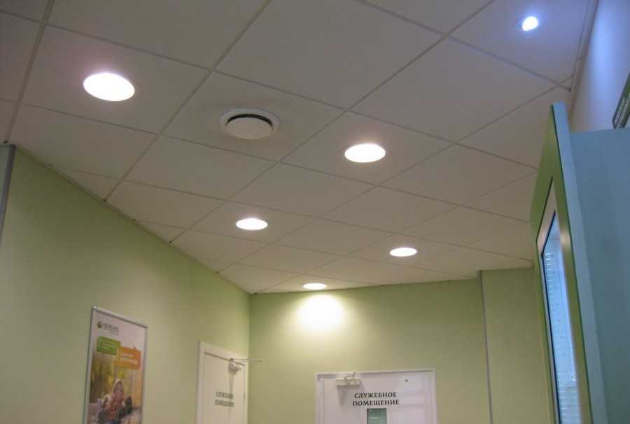 Разновидности светильников для потолка армстронг