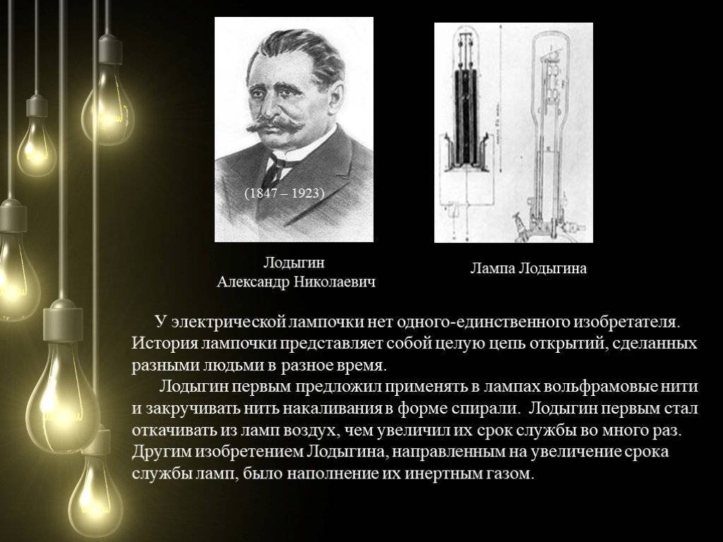Лампа накаливания и история ее изобретения. реферат. физика. 2012-04-18