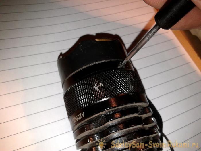 Как разобрать китайский фонарик с usb зарядкой