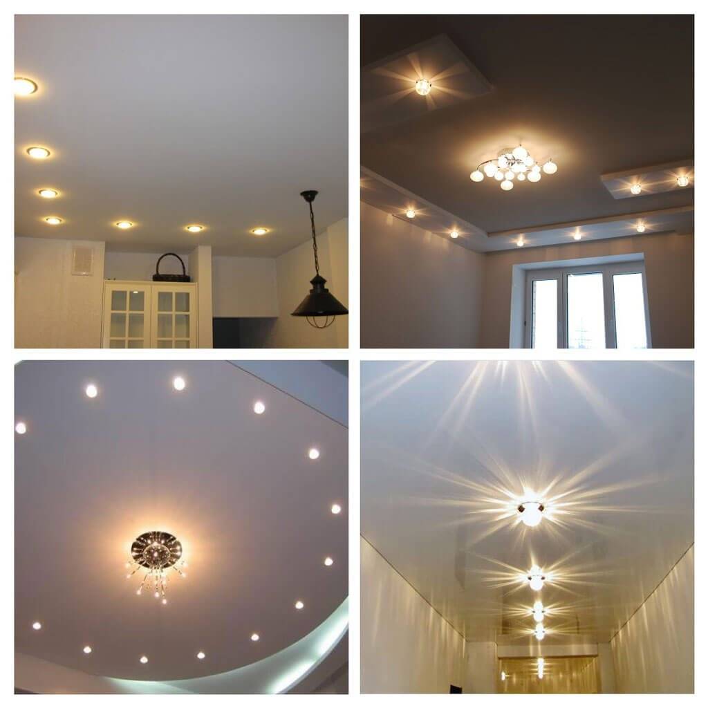 Расположение светильников на натяжном потолке: фото, схемы, лучшие варианты как их можно разместить