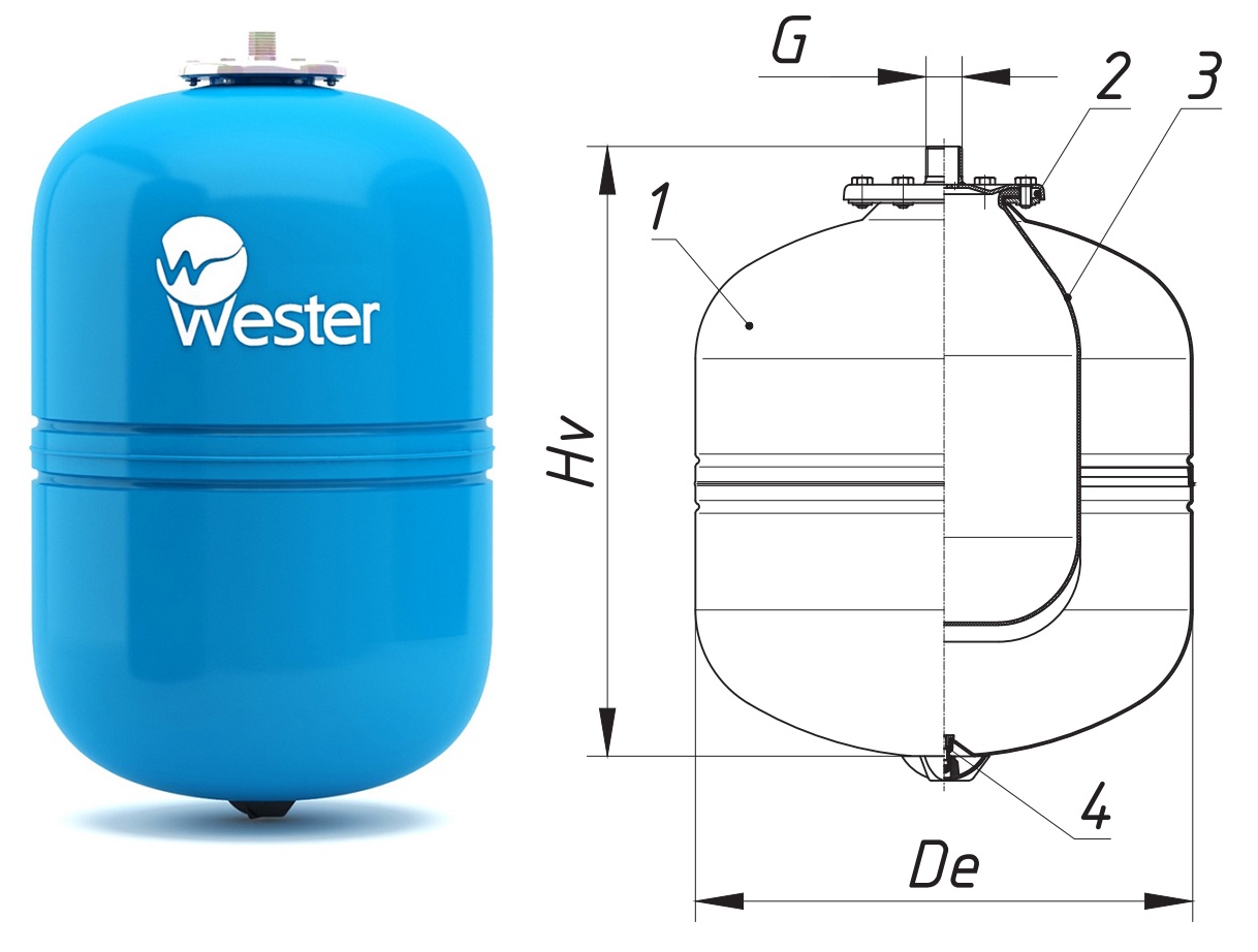 Вертикальные мембранные баки. Мембранный бак Wester WAV 100. Бак мембранный для водоснабжения Wester wav35. Гидроаккумулятор Wester WAV 35. Wester WAV 100 бак для водоснабжения.