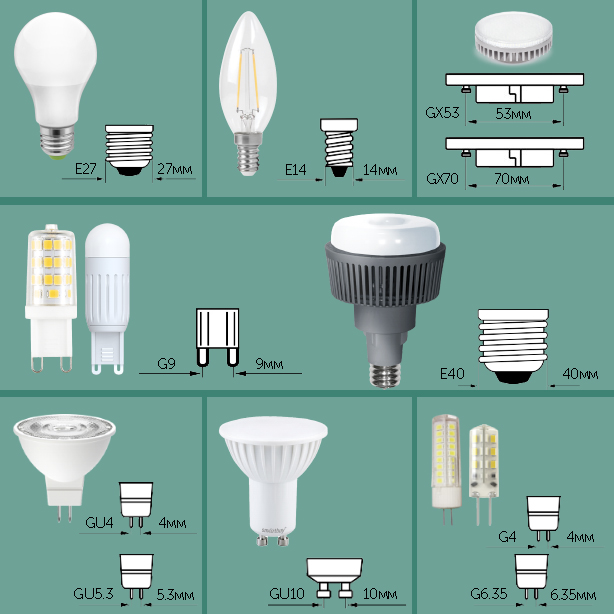 G9 (цоколь): размеры. лампа с цоколем g9