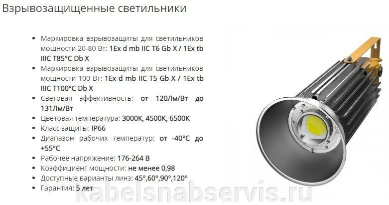 Взрывозащищенный светильник: обзор и характеристики :: syl.ru
