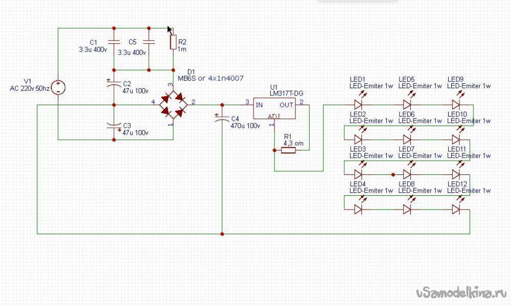 Lm317t характеристики: схема подключения стабилизатора тока
