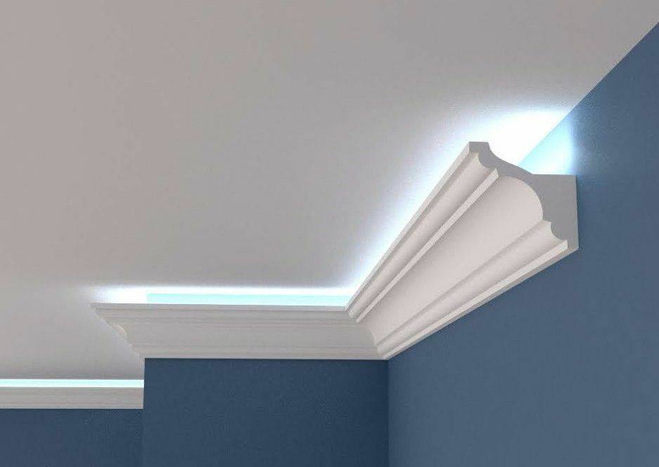 Как сделать подсветку потолка по периметру с помощью плинтуса для светодиодной ленты