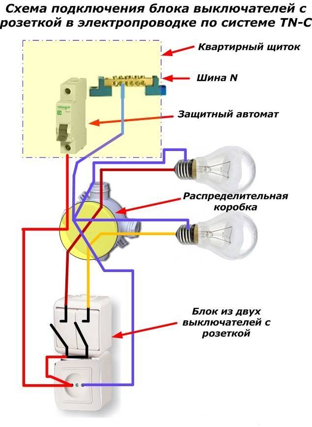 Как подключить светильник через выключатель от розетки - большая стройка