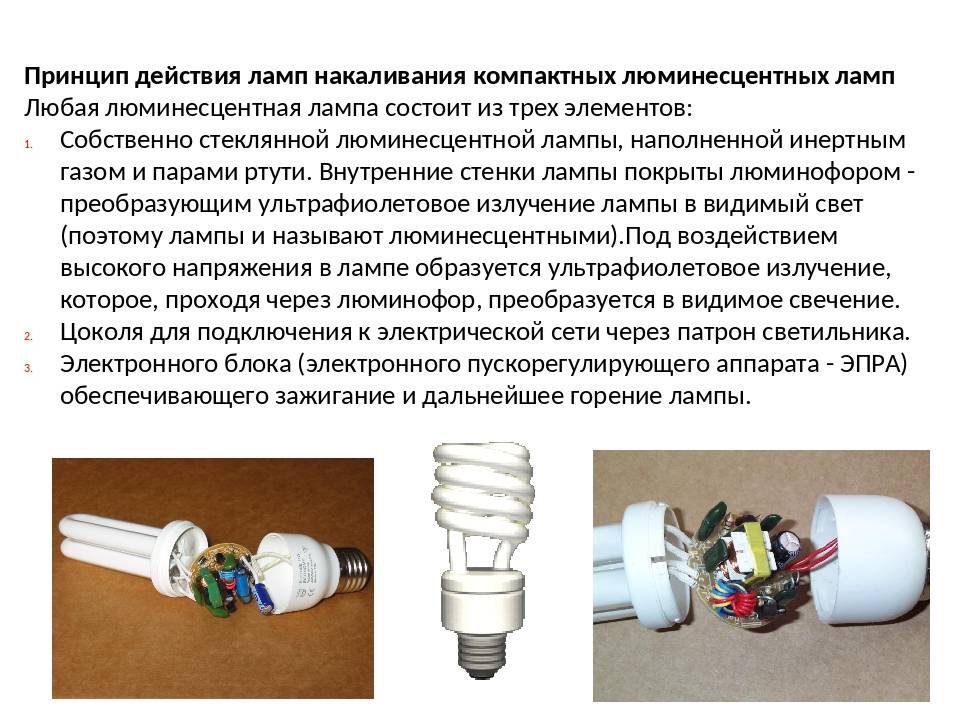Светильники с люминесцентными лампами: устройство