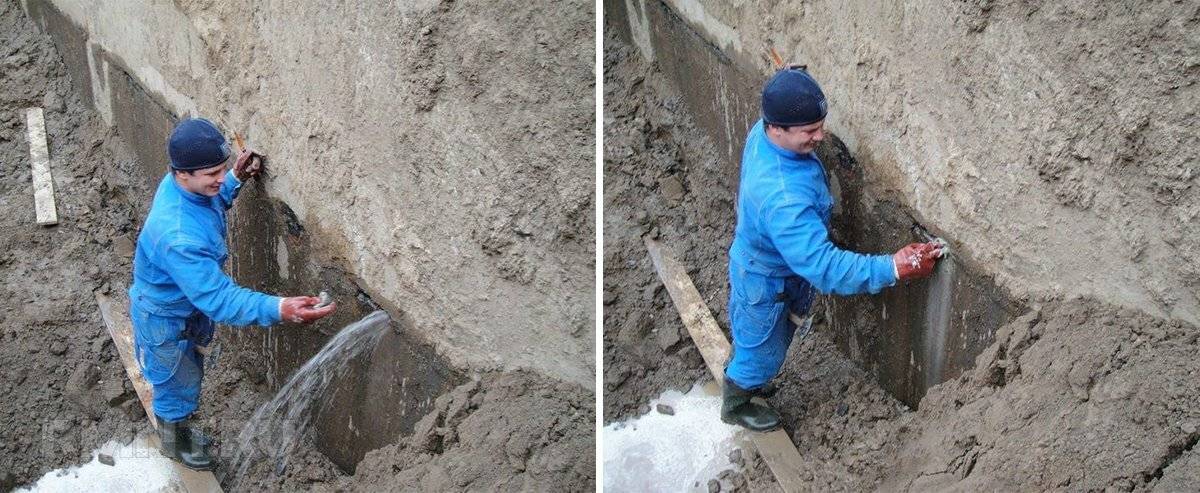 Чем замазать трубу на входе в колодец. герметизация колодезных колец разными способами