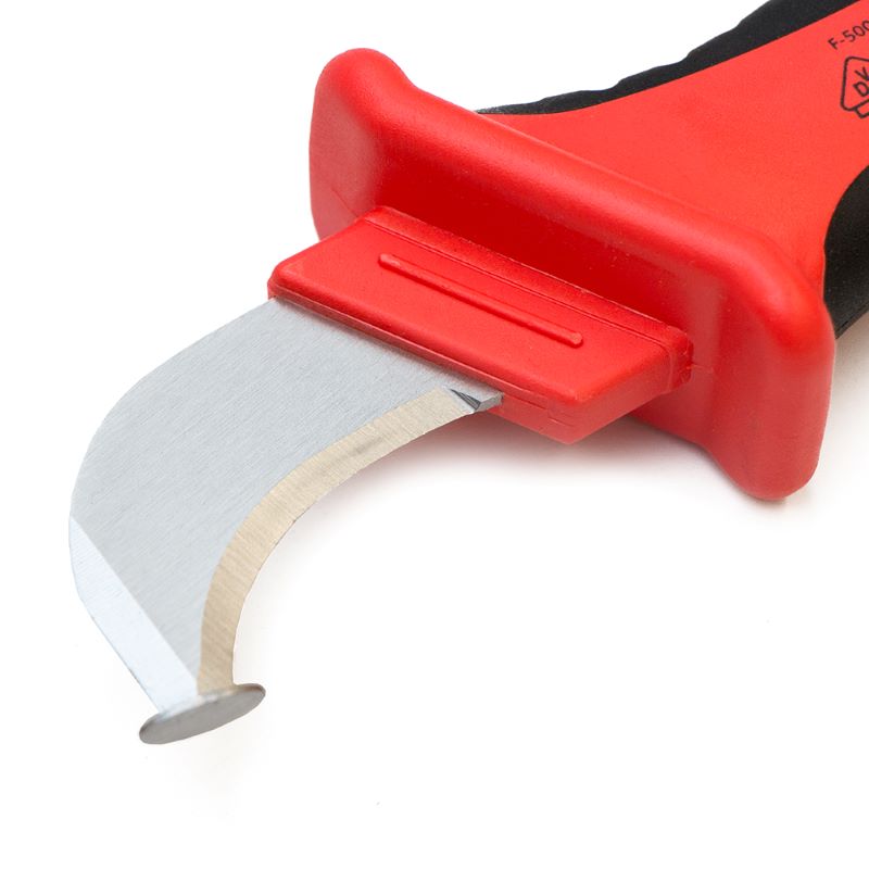Нож электрика с пяткой для зачистки кабеля и провода
