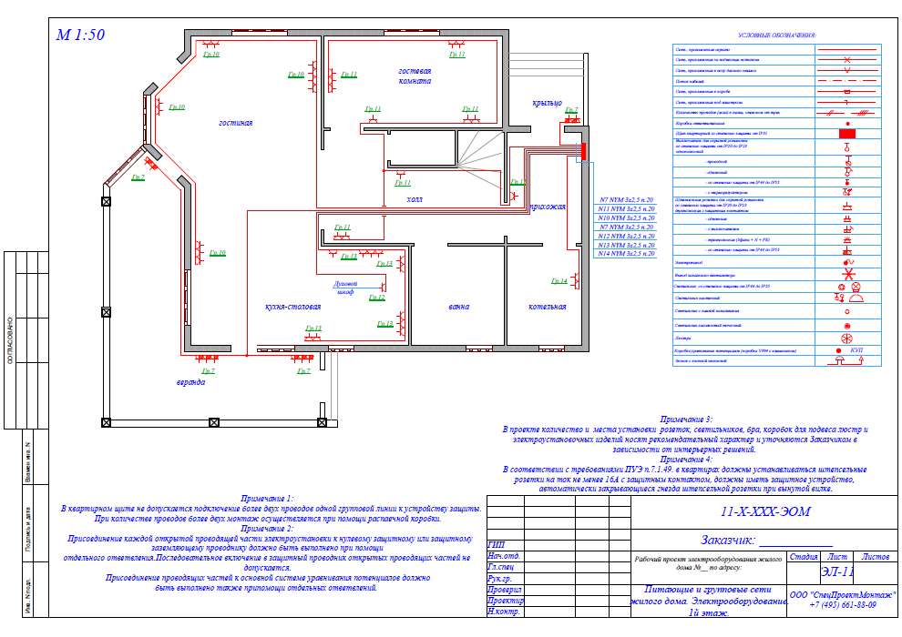 Проект электропроводки в частном доме - проектирование систем электроснабжения