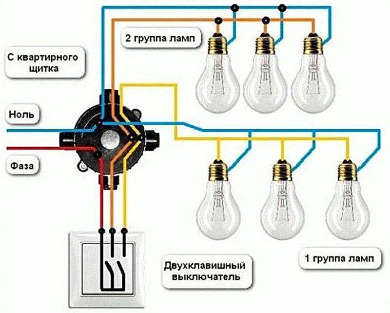 Как подключить двойной выключатель на две лампочки (двухклавишный): схема и видео подключения
как подключить двойной выключатель на две лампочки (двухклавишный): схема и видео подключения