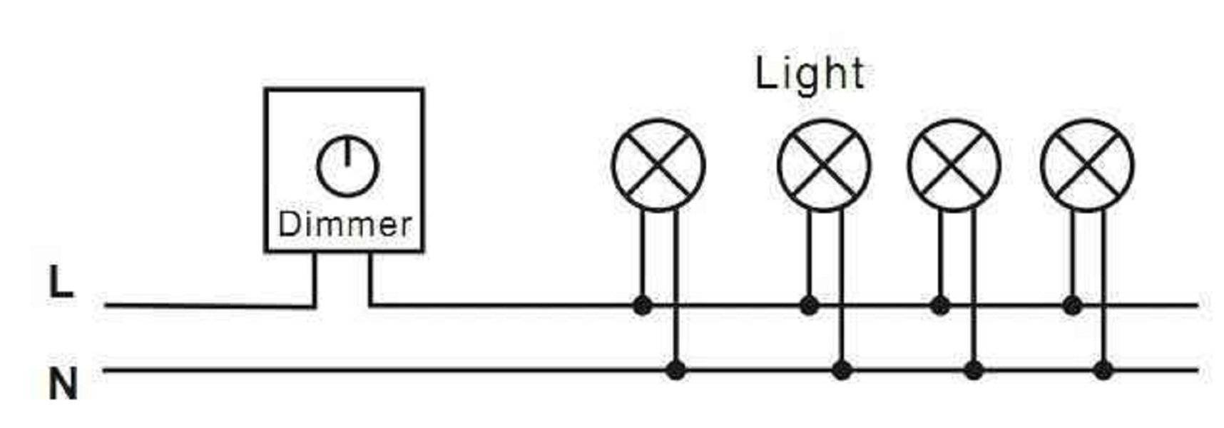 Выключатель с регулятором яркости для светодиодной лампы