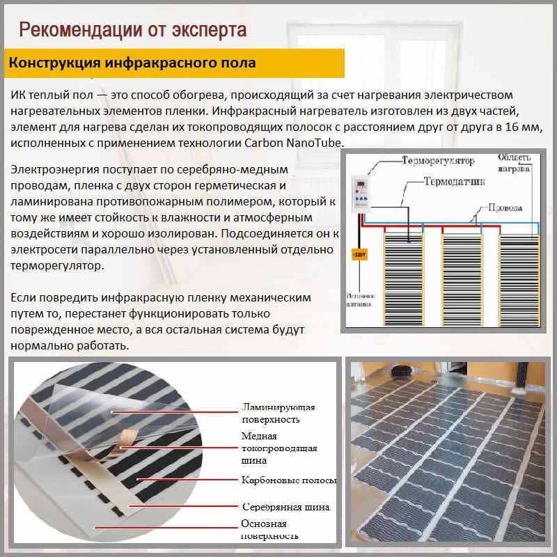 Инфракрасная пленка для теплого пола: виды пленок, как работает, правила укладки