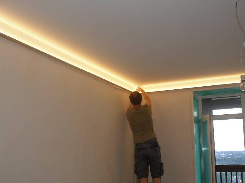 Как сделать светодиодная лента на потолок своими руками - myprofnastil