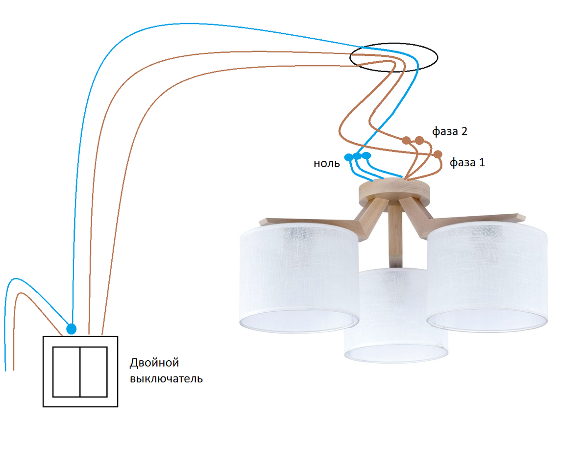 Инструкция по подключению люстры на 5 лампочек