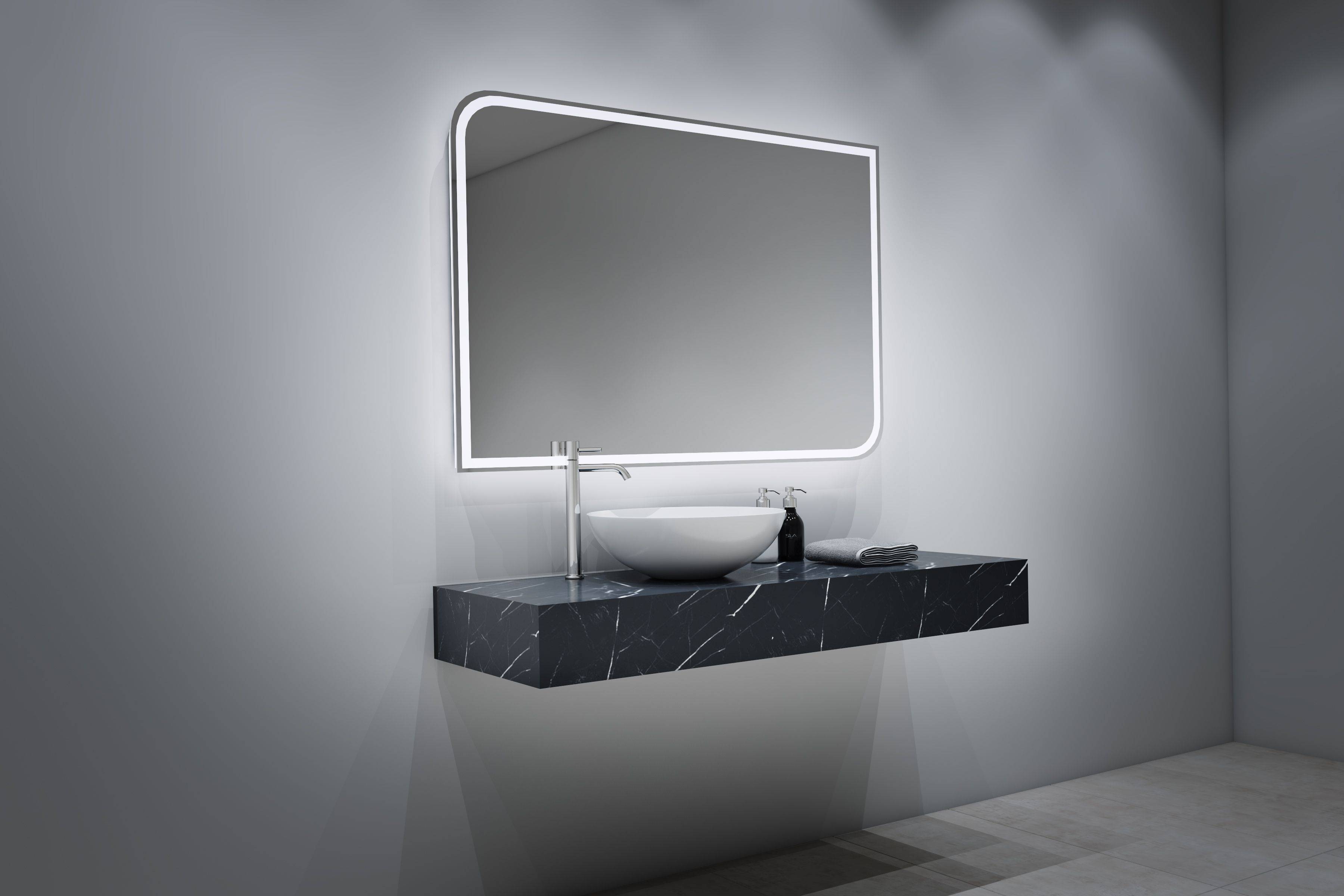 Зеркало в ванную комнату (76 фото): сенсорные, настенные зеркала с подсветкой и полками.