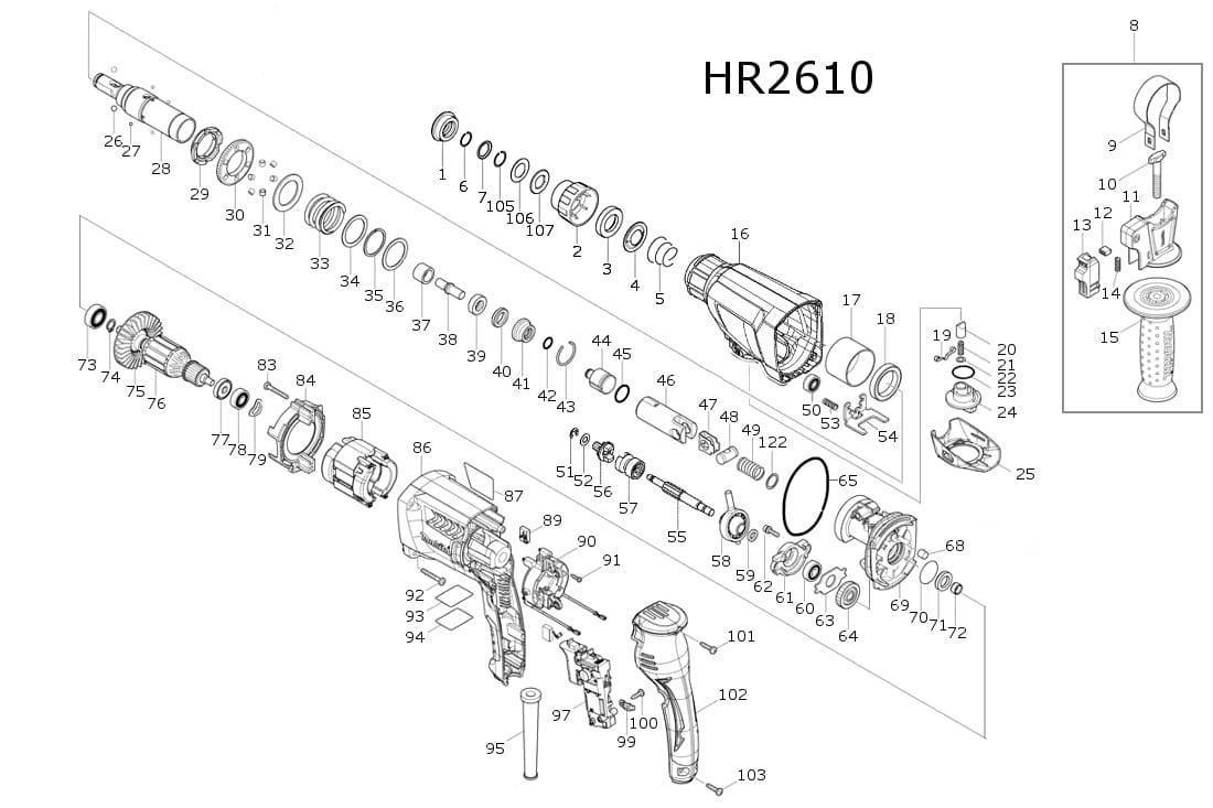 Макита hr2450: обзор плюсов и минусов перфоратора + ремонт