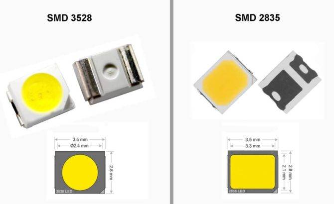 Smd 3528, 5050, 5630, 5730 параметры и технические характеристики