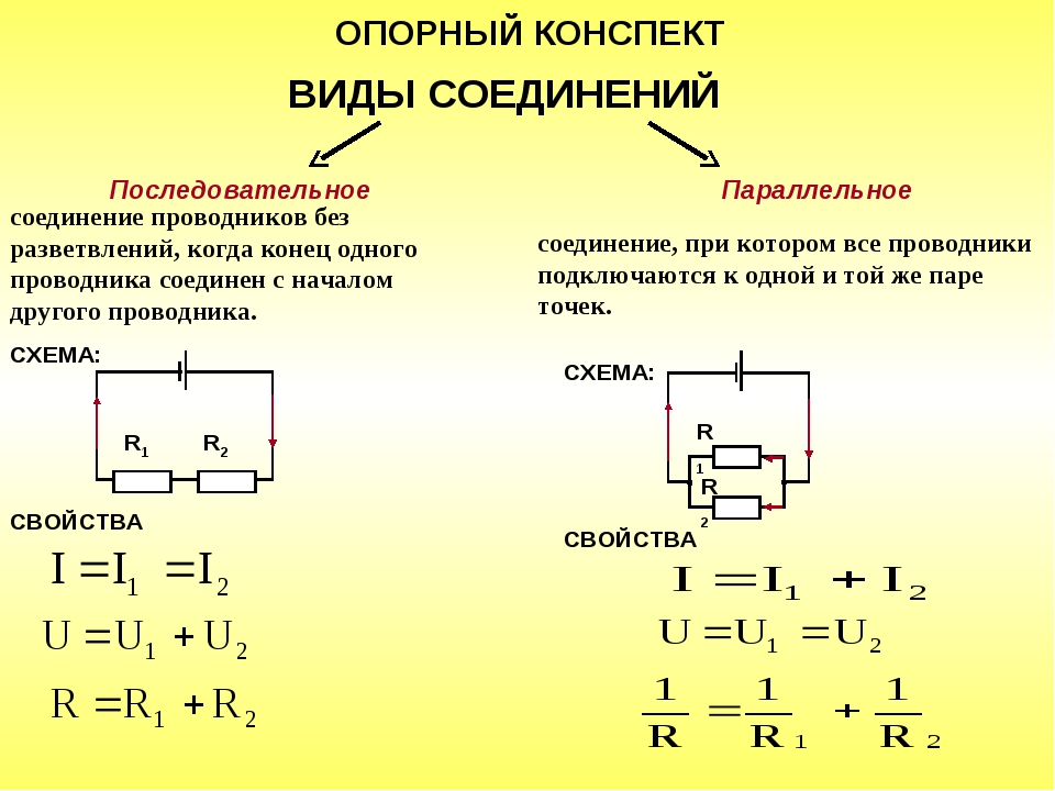 U при последовательном соединении. Последовательное и параллельное соединение проводников формулы. Схема подключения параллельного и последовательного соединения. Последовательное сопротивление проводников схема. Последовательное соединение кабелей.