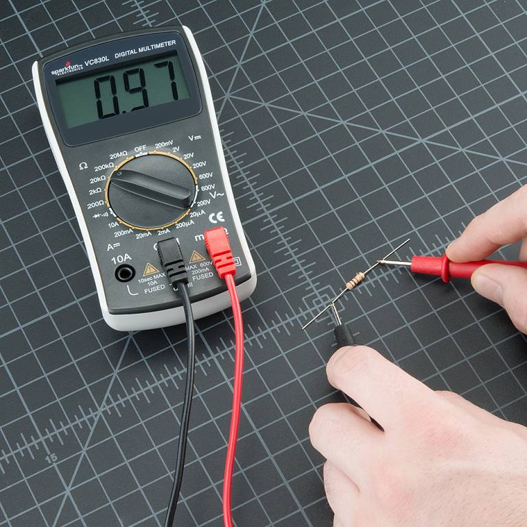 Как проверить резистор мультиметром, определить сопротивление, исправность детали