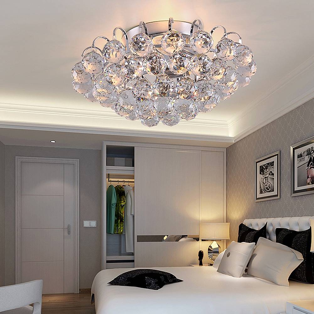 Люстры в интерьере спальни (190+ фото) – как выбрать яркий современный элемент дизайна для спокойной обстановки?