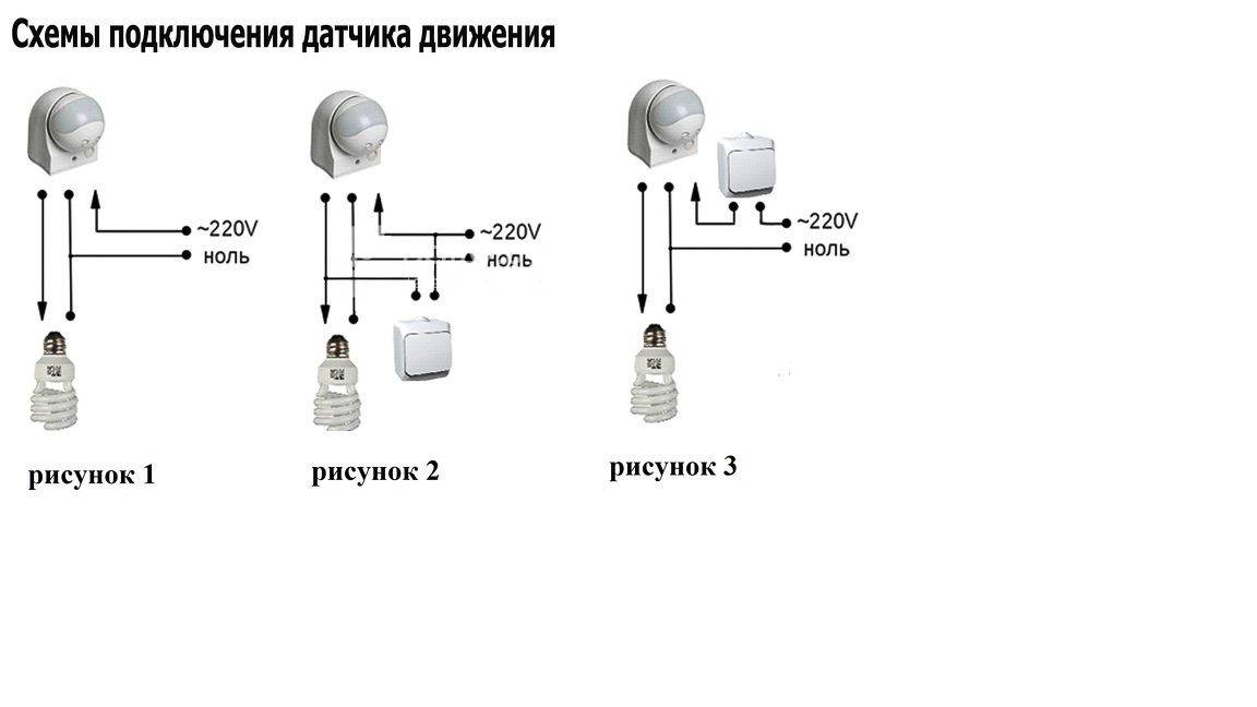 Датчики движения для включения света: виды, схемы установки