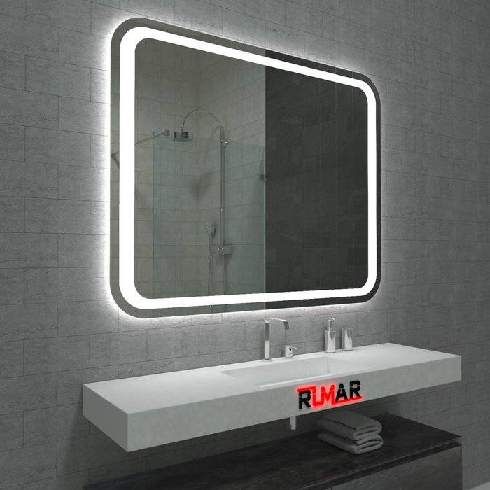 Зеркало с подсветкой в ванную комнату: встроенное, внутреннее, сенсорное, светодиодное с лампочками, фото