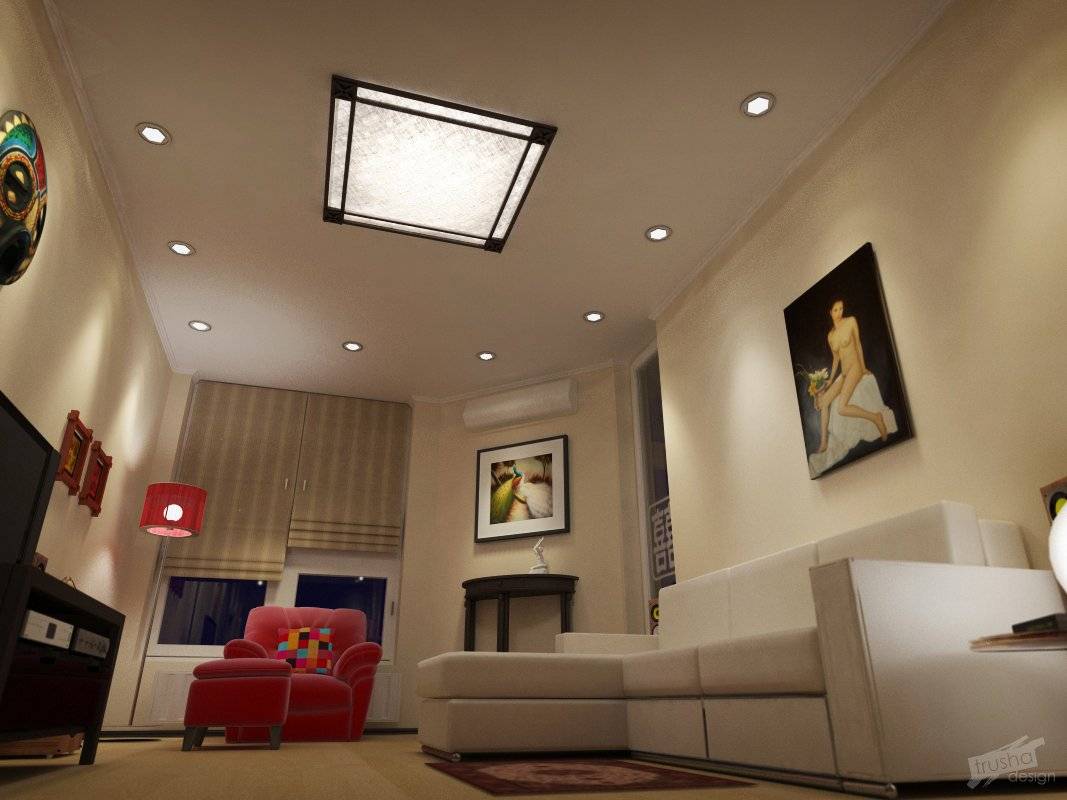 20 вариантов освещение в гостиной: роль света в интерьре зала