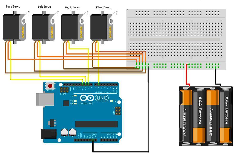 Arduino и сервопривод