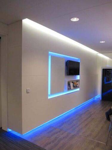 Освещение светодиодной лентой в квартире: телевизора, стен, мебели