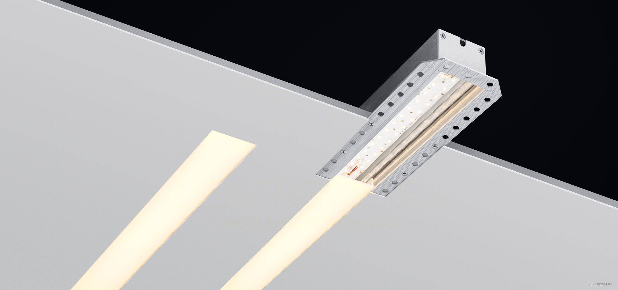 Линейные светильники для торговых залов: конструкция, схема и роль в освещении