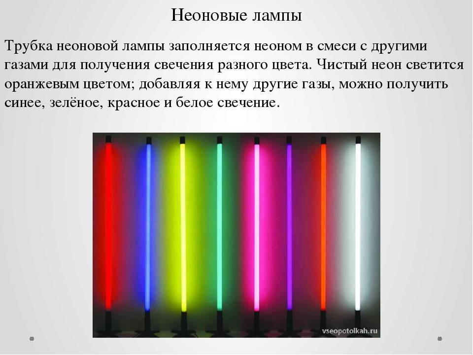Неоновый свет: где используются, как работает такая лампа