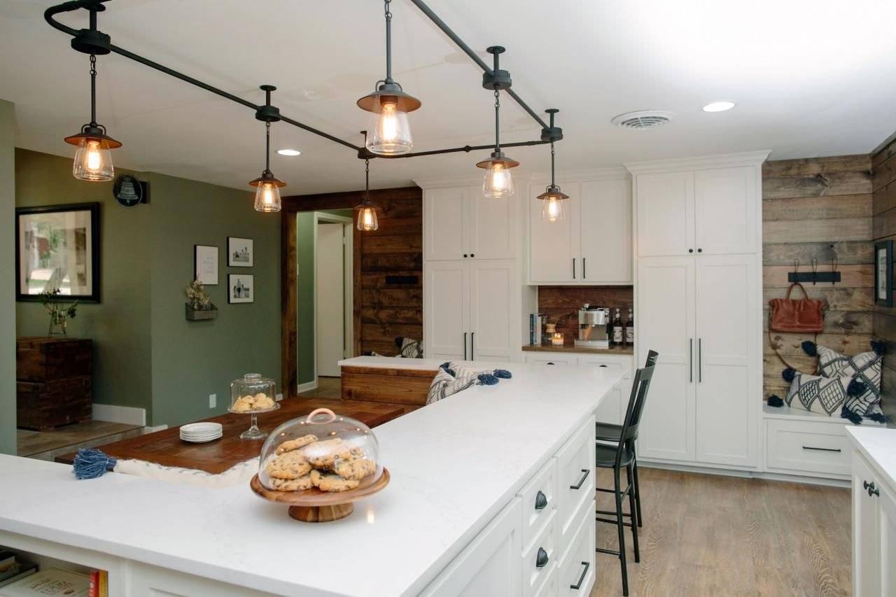 светильники для кухни в стиле лофт в интерьере