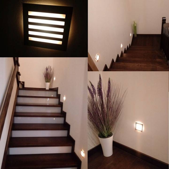 Освещение лестницы с использованием проходного выключателя