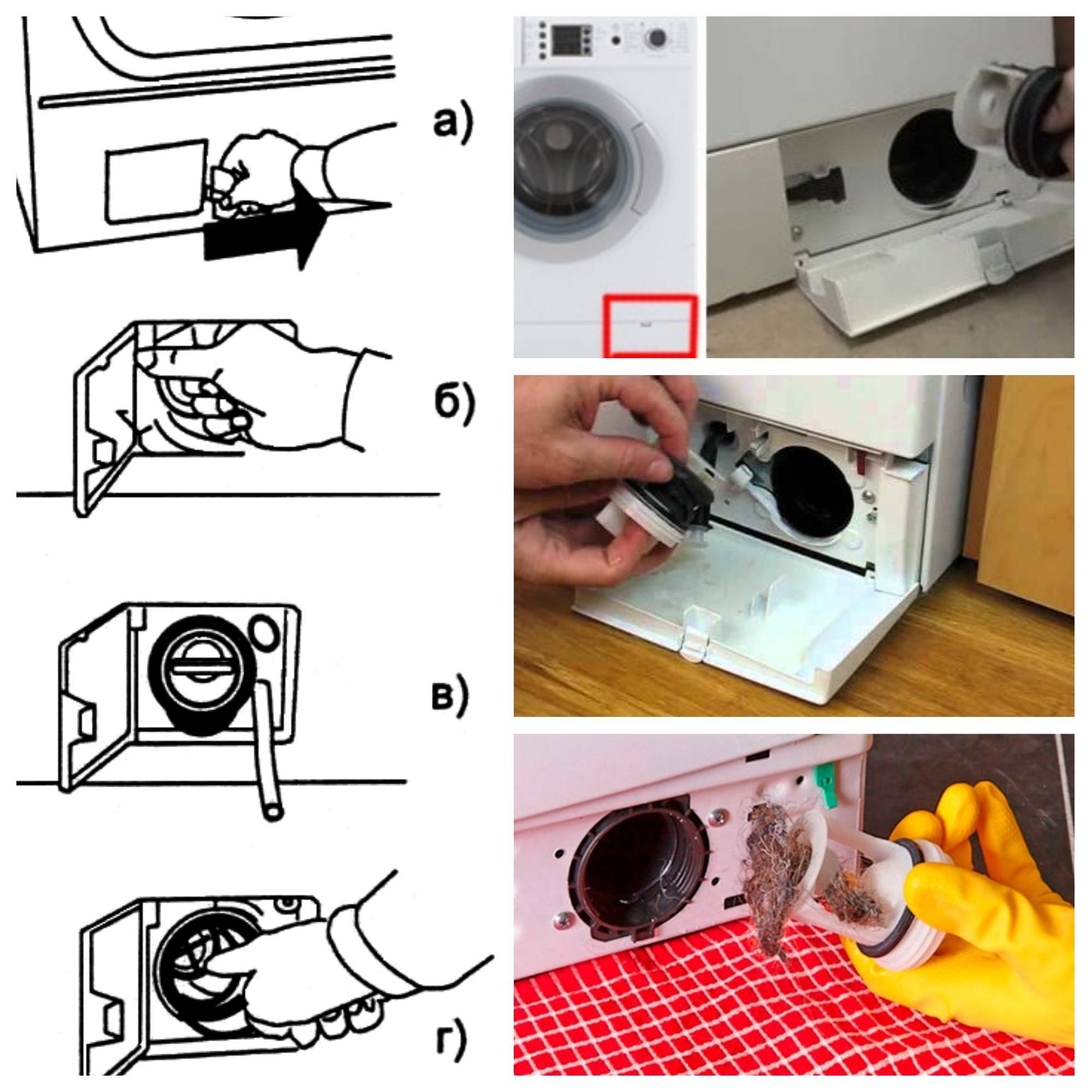 Как почистить фильтр в стиральной машине indesit, samsung, lg, bosch