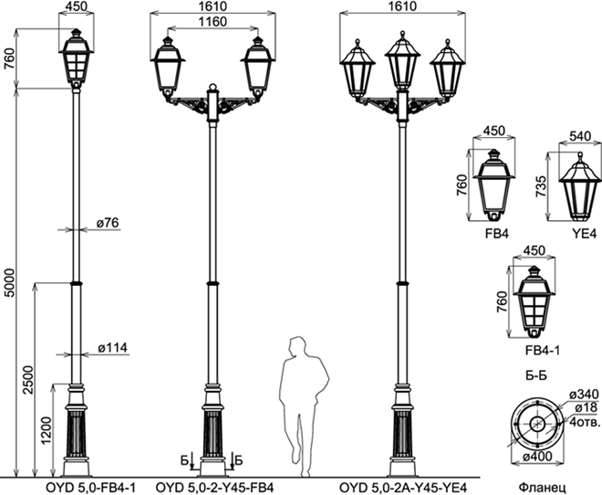 Какое расстояние между столбами освещения в городе?