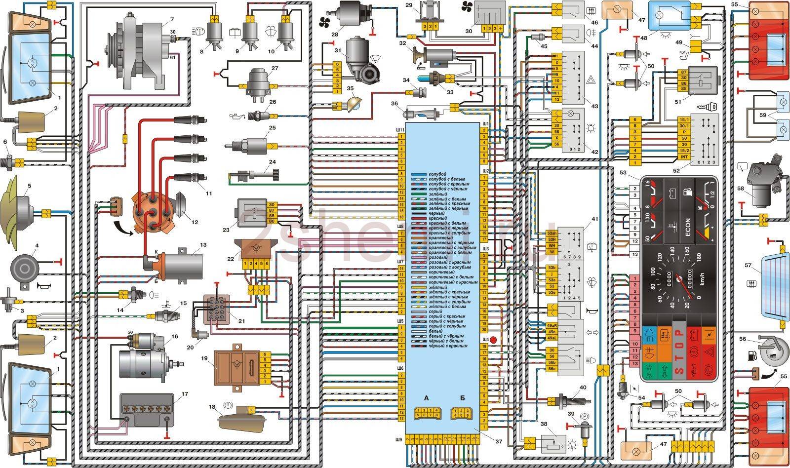 Схема системы зажигания ваз 2109 карбюратор