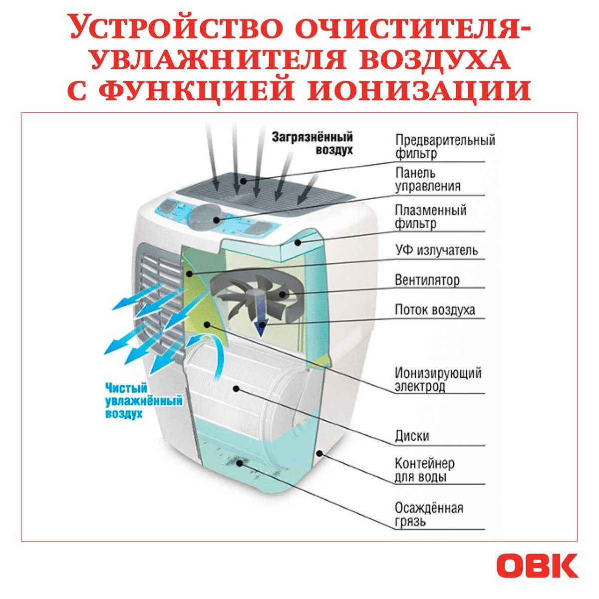 Как работает увлажнитель воздуха: устройство, принцип работы и виды
