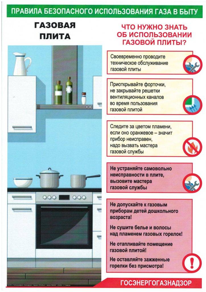 Требования безопасности при эксплуатации газового оборудования в быту