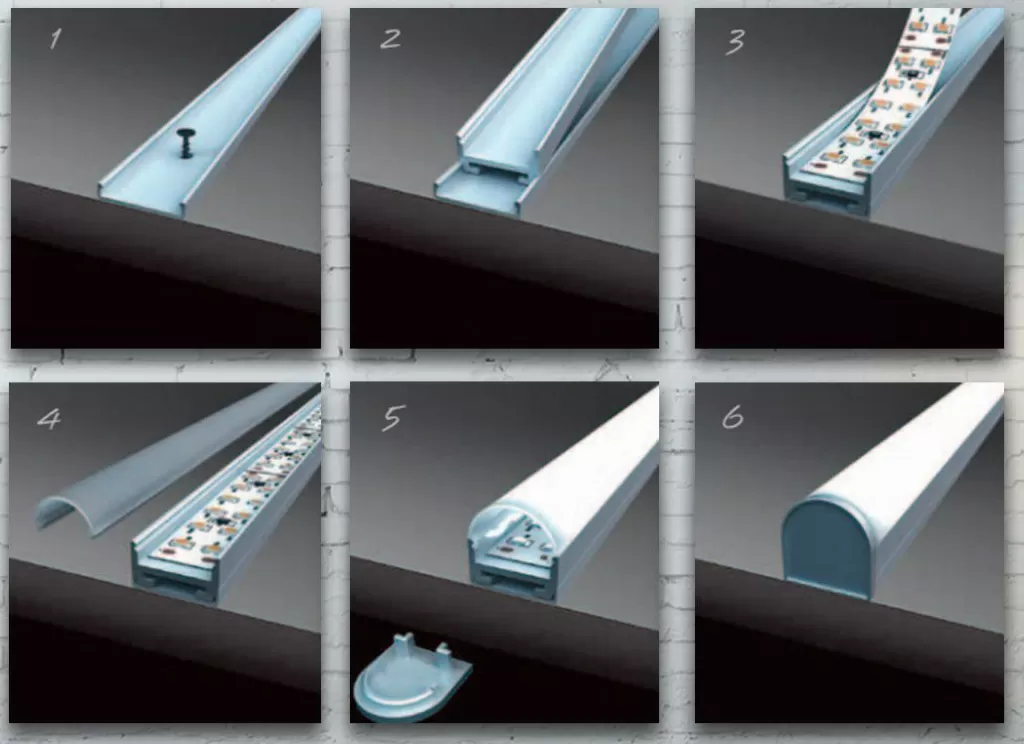 Профиль для светодиодной ленты - 3 вида, выбор, монтаж, применение