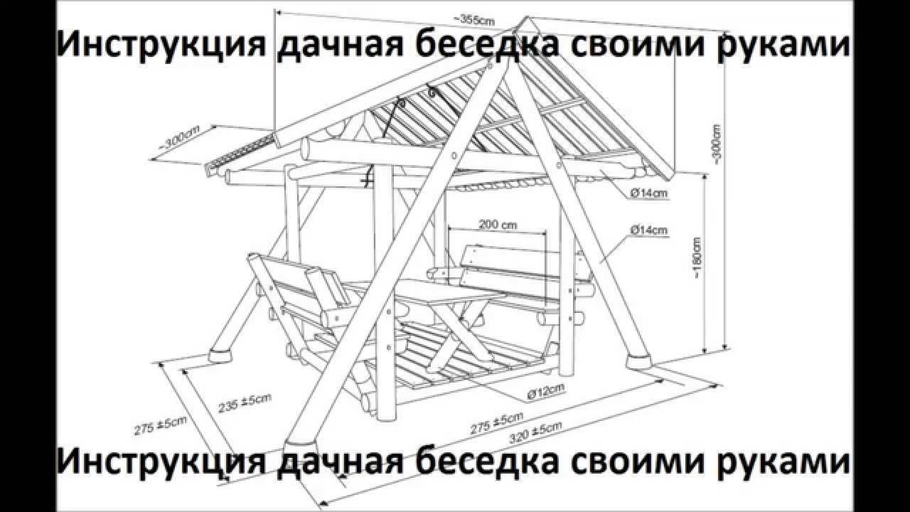 Как сделать беседку своими руками из дерева: фото, чертежи
