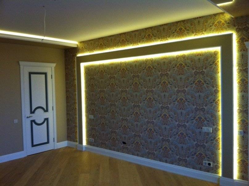 Подсветка стены светодиодной лентой - варианты дизайна. жми!