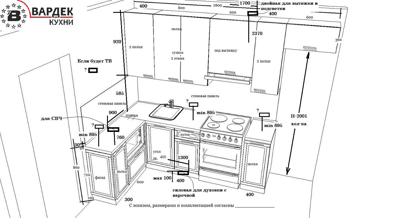 Разводка электропроводки на кухне: основные правила