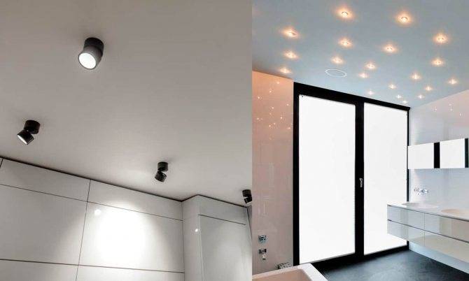 Какие светильники выбрать в ванную комнату на потолок