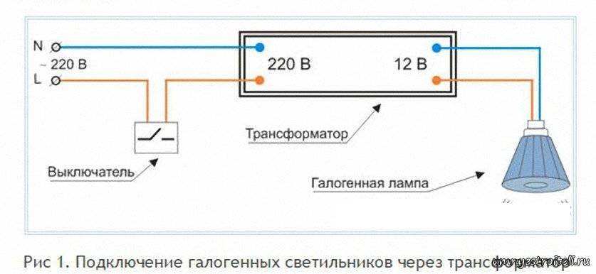 Электронный трансформатор для галогенных ламп - параметры и подключение